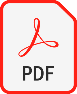 Rot weißes PDF Symbol.